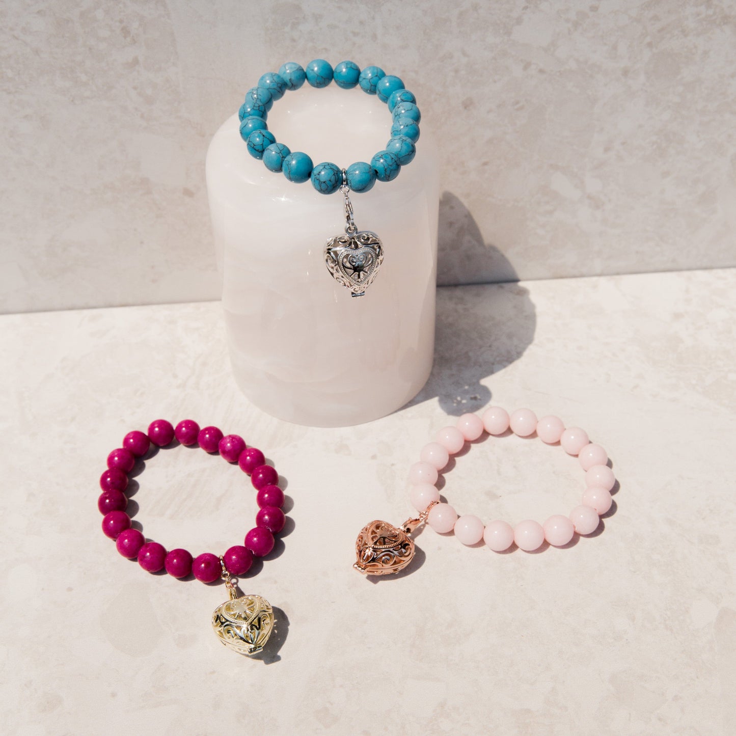 Bead Perfumed Bracelet - Passion Silver