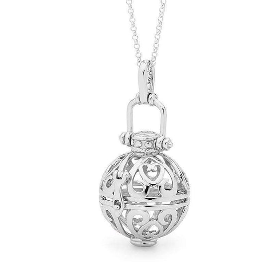 Silver heart Necklace, Harmony Perfumed Jewelry