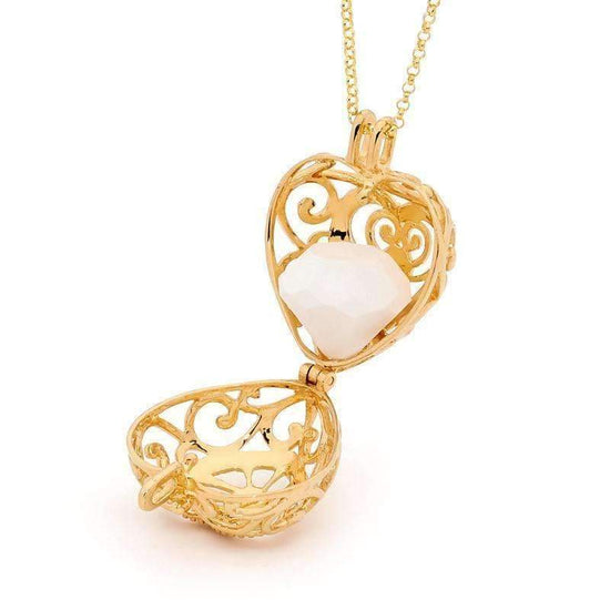 Passion Gold Heart Necklace - Perfumed Jewelry 