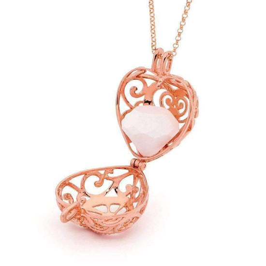 Perfumed Jewelry Passion Rose Gold heart pendant
