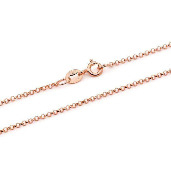 Solid Rose Gold pendant necklace 