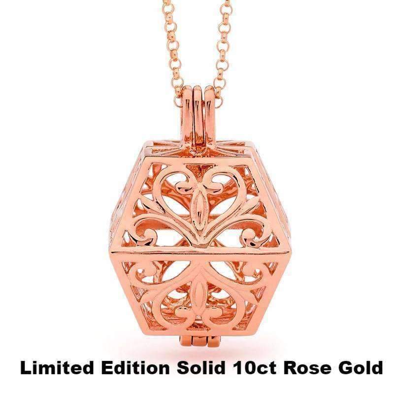 Solid Rose Gold pendant necklace 