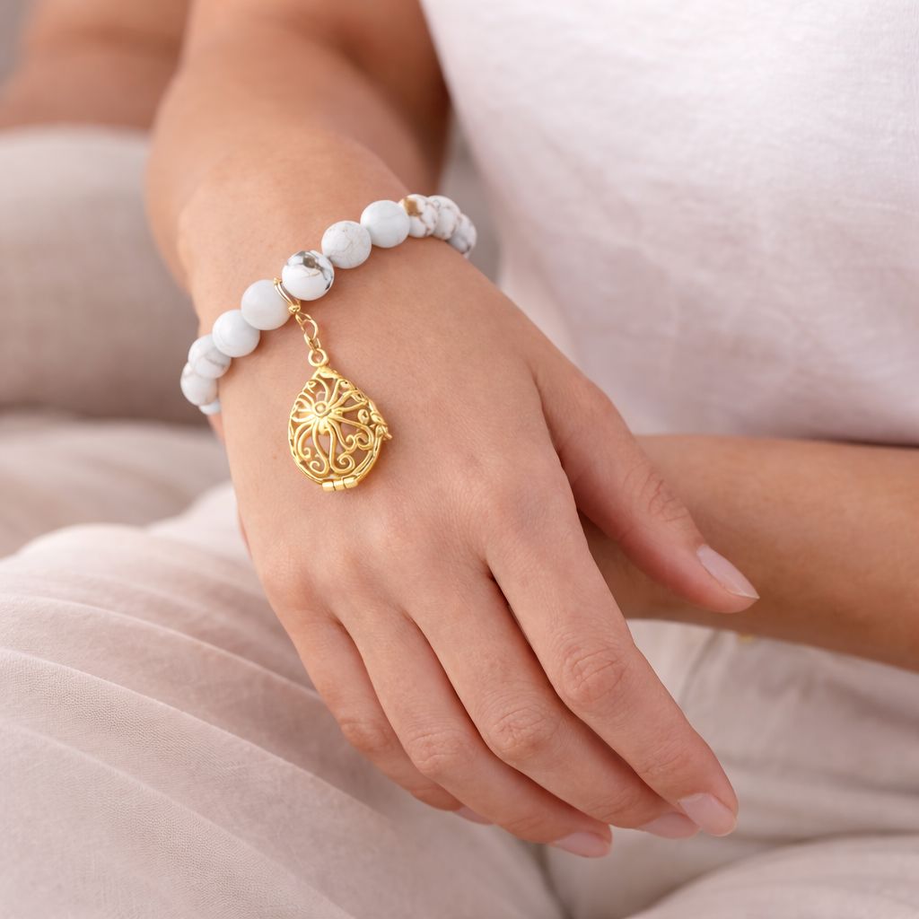 Bead Perfumed Bracelet - Tranquility Gold