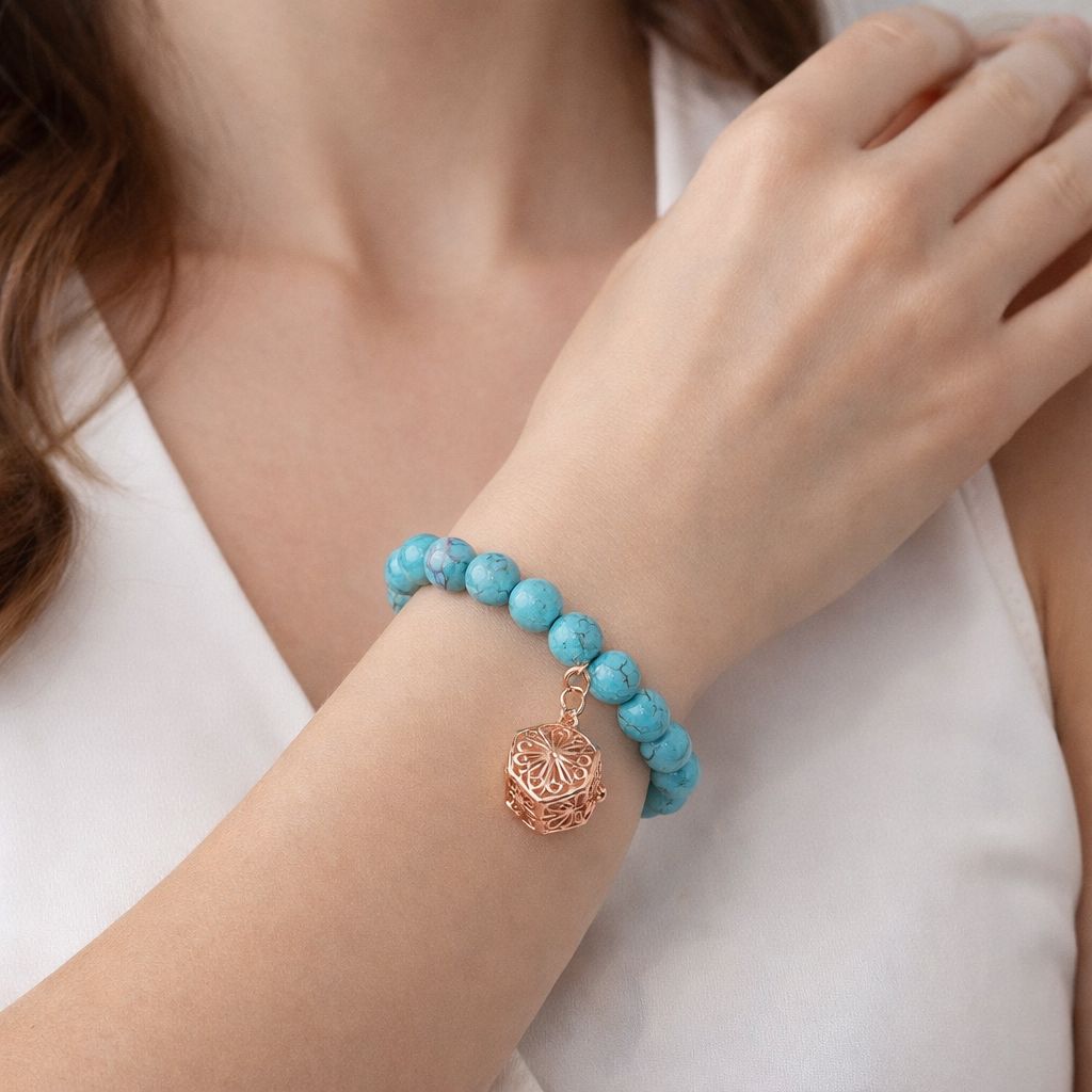 Bead Perfumed Bracelet - Eternity Rose Gold