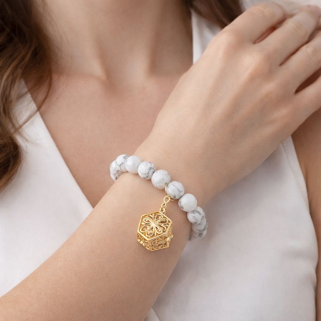 Bead Perfumed Bracelet - Eternity Gold