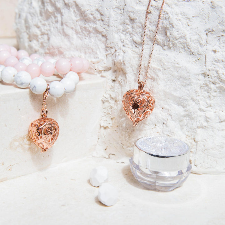 Passion Rose Gold Necklace and Bracelet Bundle