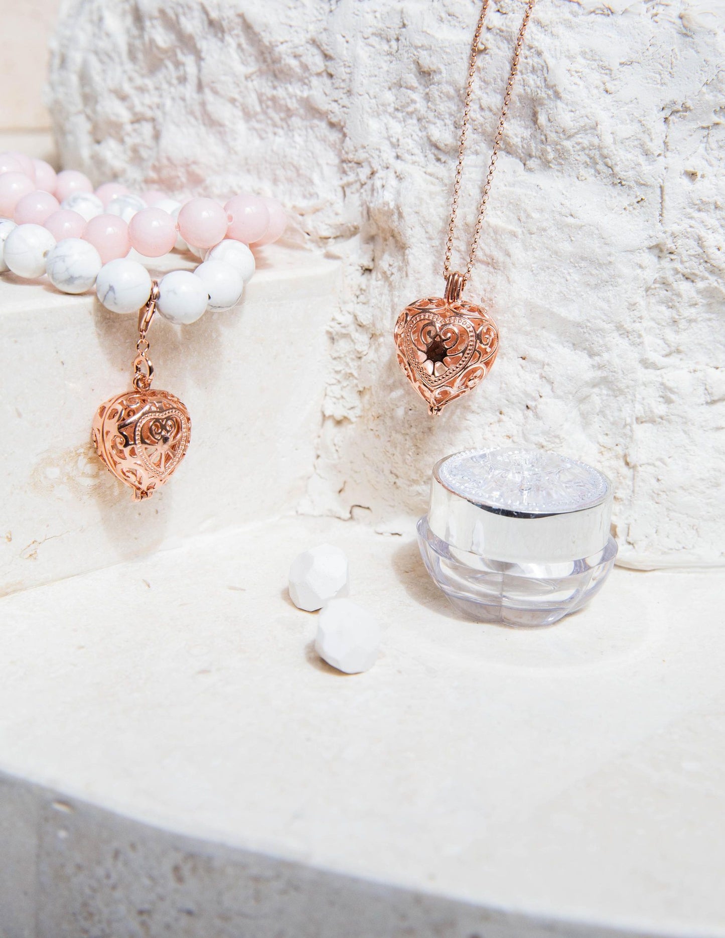 Passion Rose Gold Necklace and Bracelet Bundle