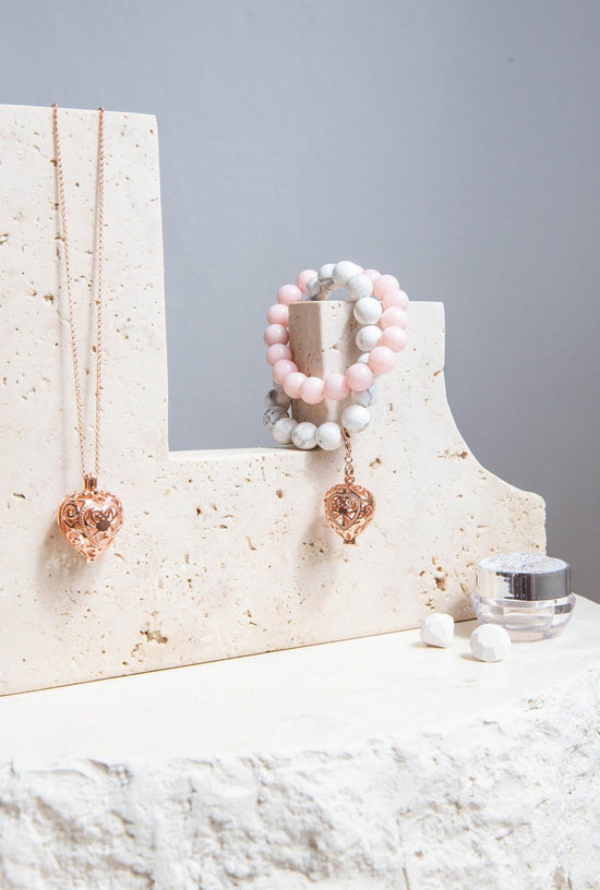 Passion Rose Gold Necklace and Bracelet Bundle