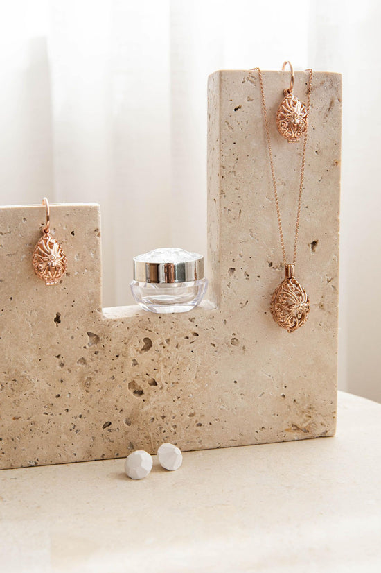 Tranquillity Rose Gold Necklace and Earring Bundle