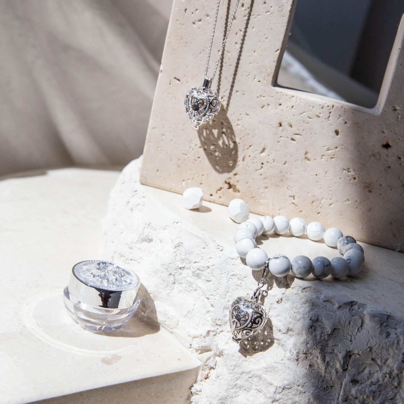 Passion Silver Necklace and Bracelet Bundle