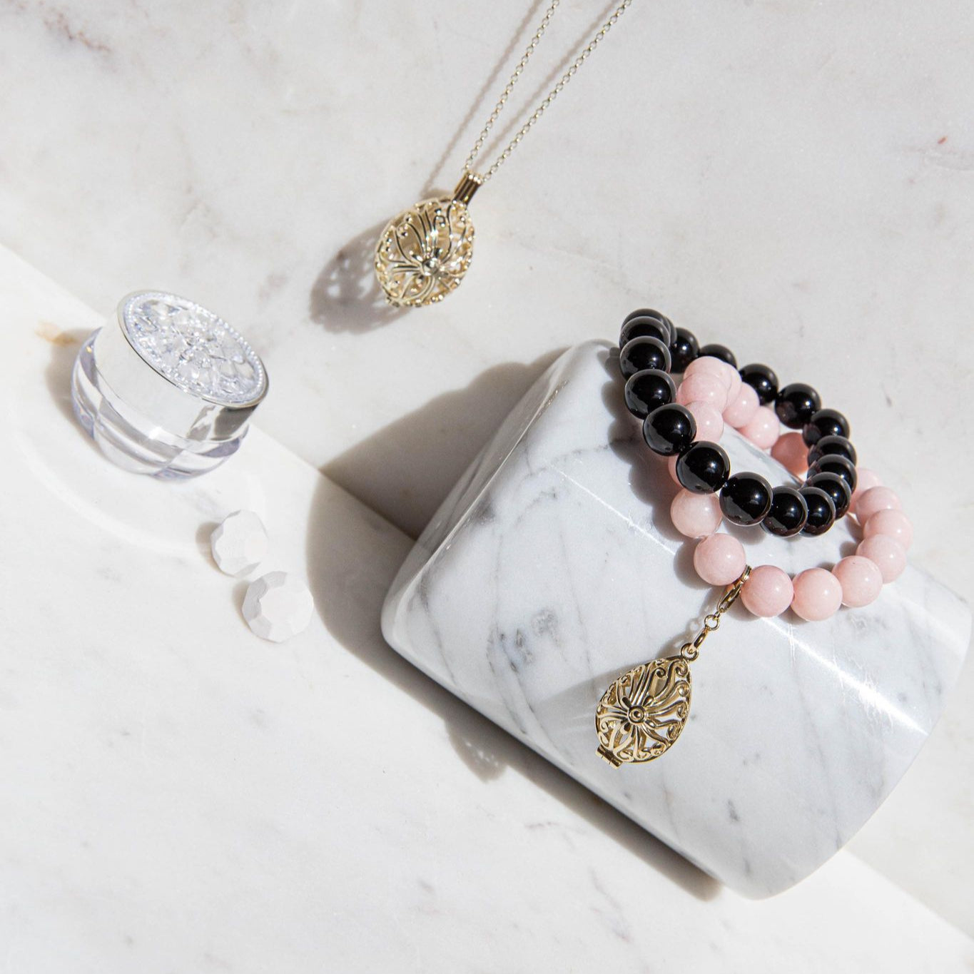 Tranquillity Gold Necklace and Bracelet Bundle