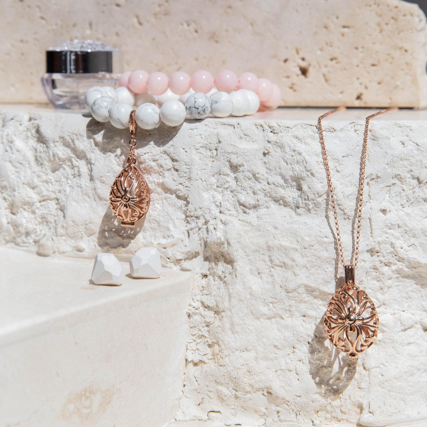 Tranquillity Rose Gold Necklace and Bracelet Bundle