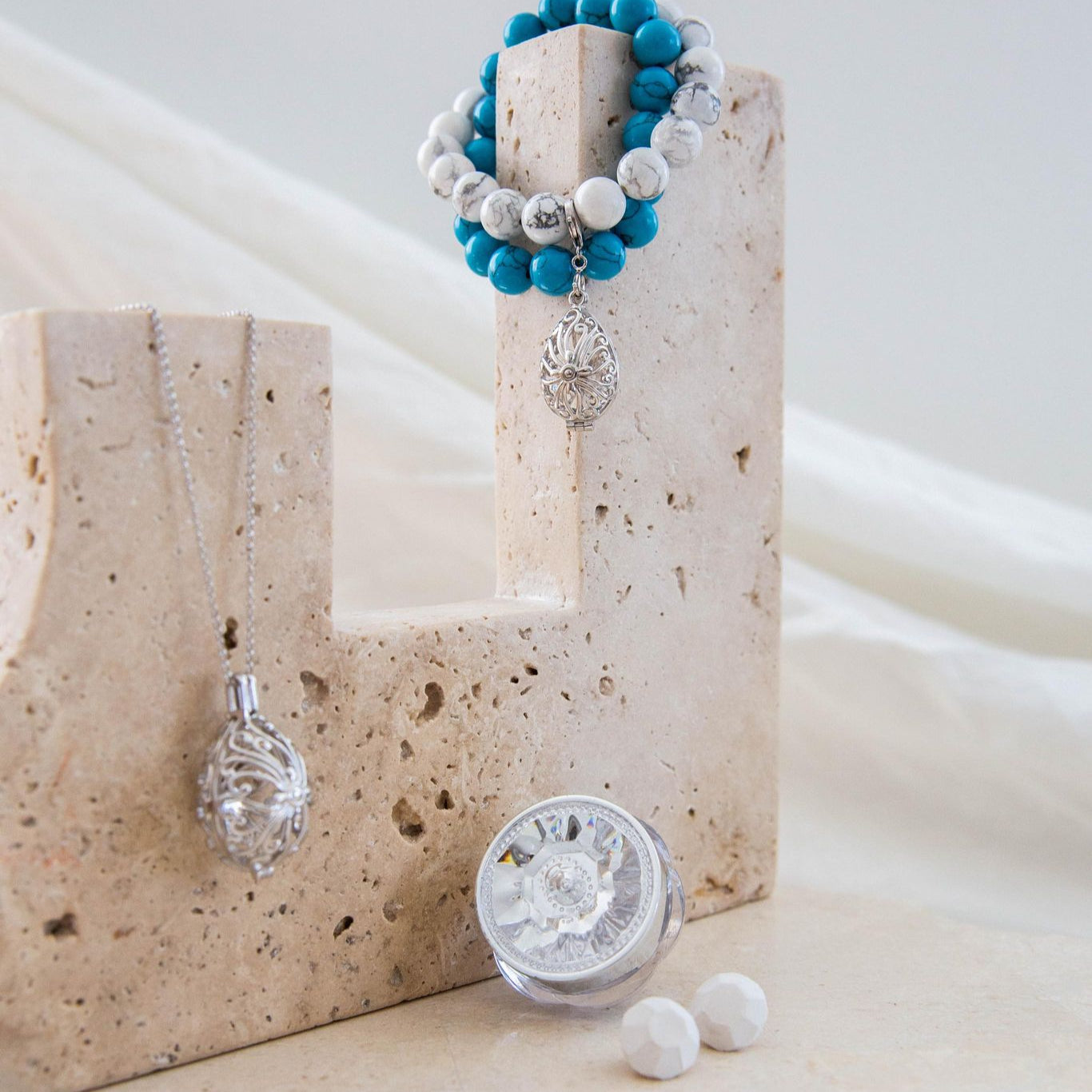 Tranquility Silver Necklace and Bracelet Bundle