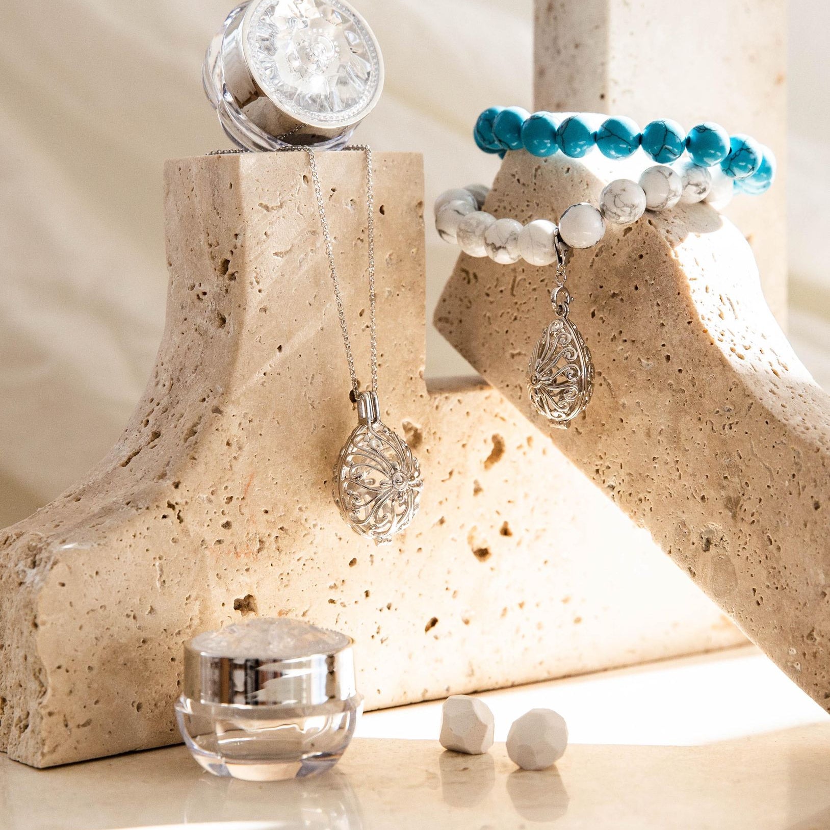 Tranquility Silver Necklace and Bracelet Bundle