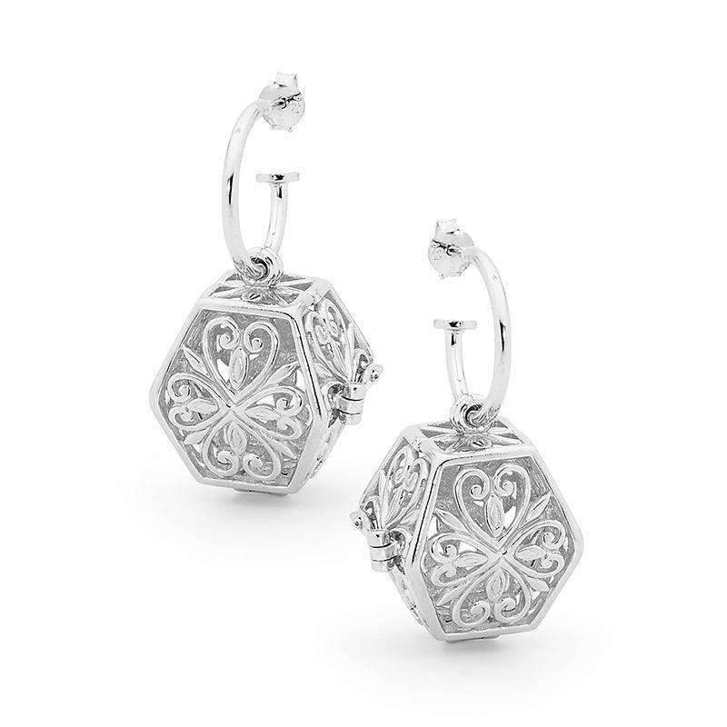 Silver Earrings, Eternity Perfumed Jewelry