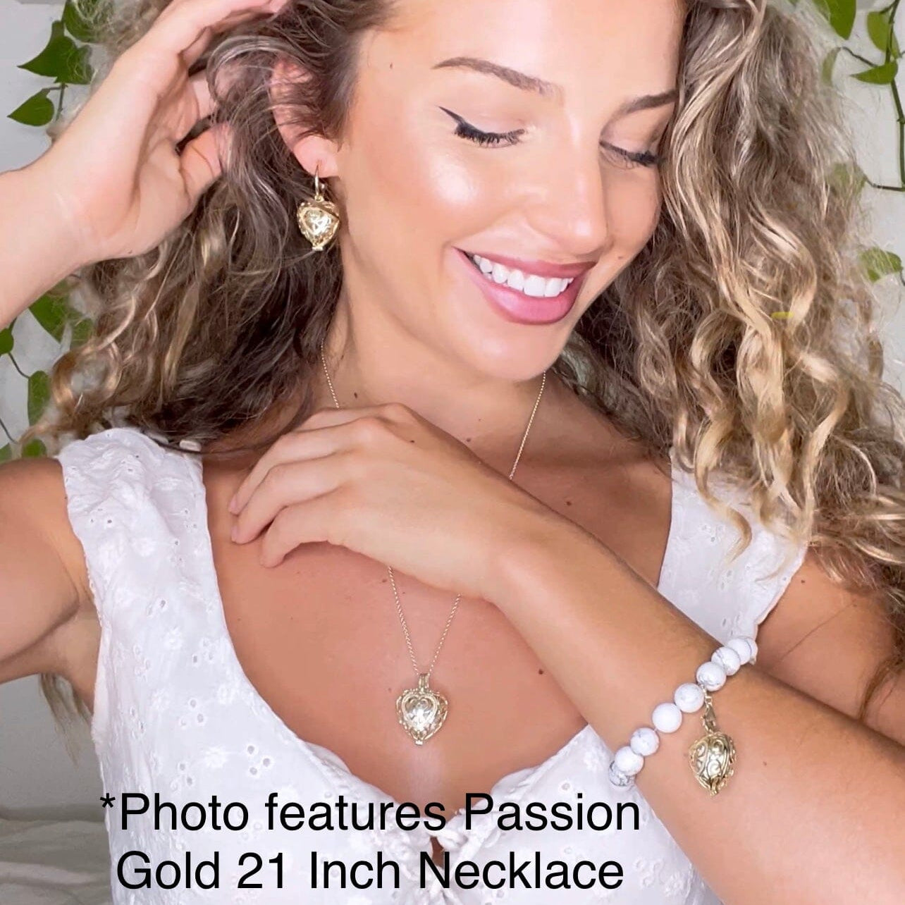 Passion Gold Necklace and Earring Bundle