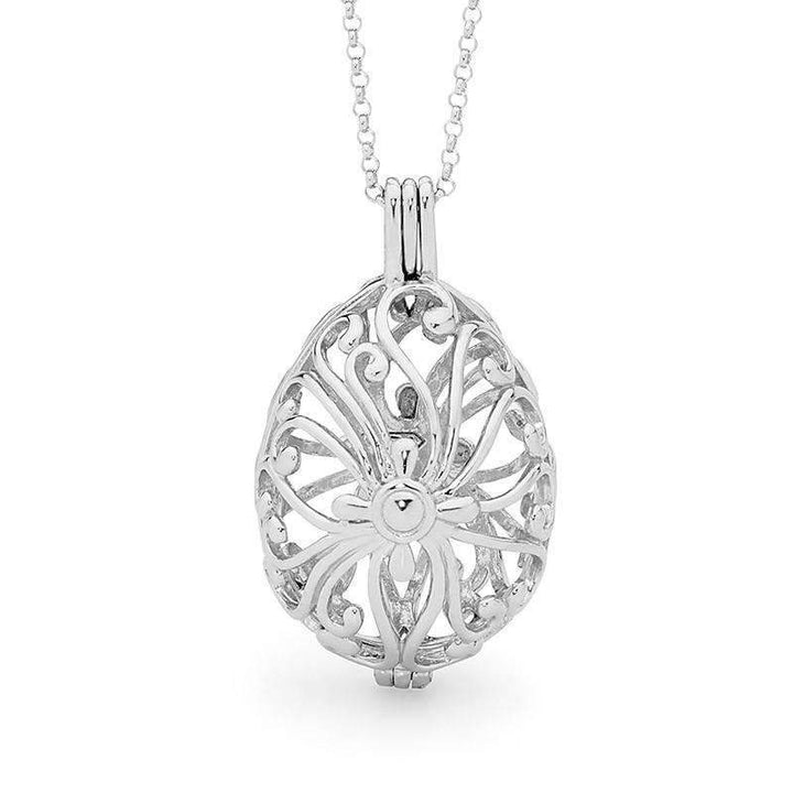 Silver necklace, Tranquility Perfumed Jewelry 