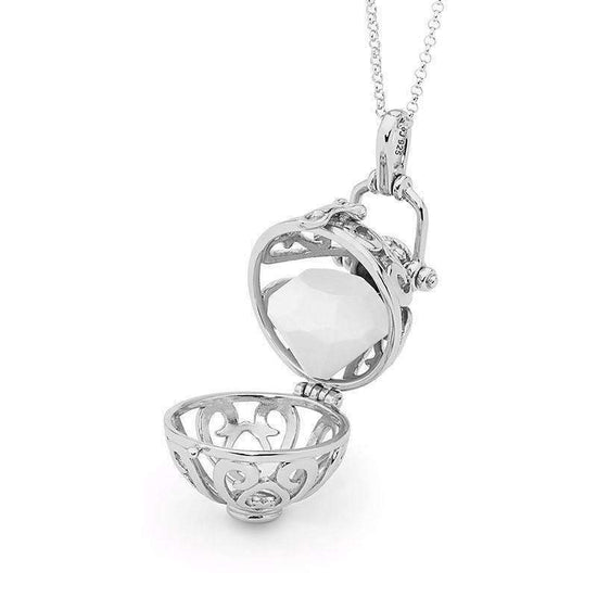 Silver heart Necklace, Harmony Perfumed Jewelry