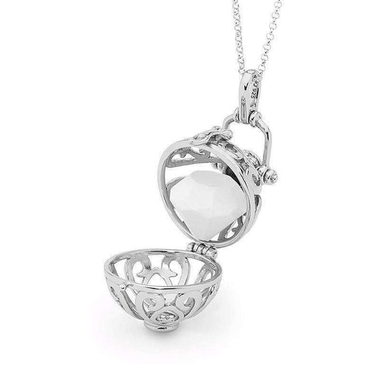 Load image into Gallery viewer, Silver heart Necklace, Harmony Perfumed Jewelry
