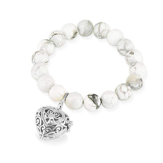 Load image into Gallery viewer, White Turquoise Bracelet
