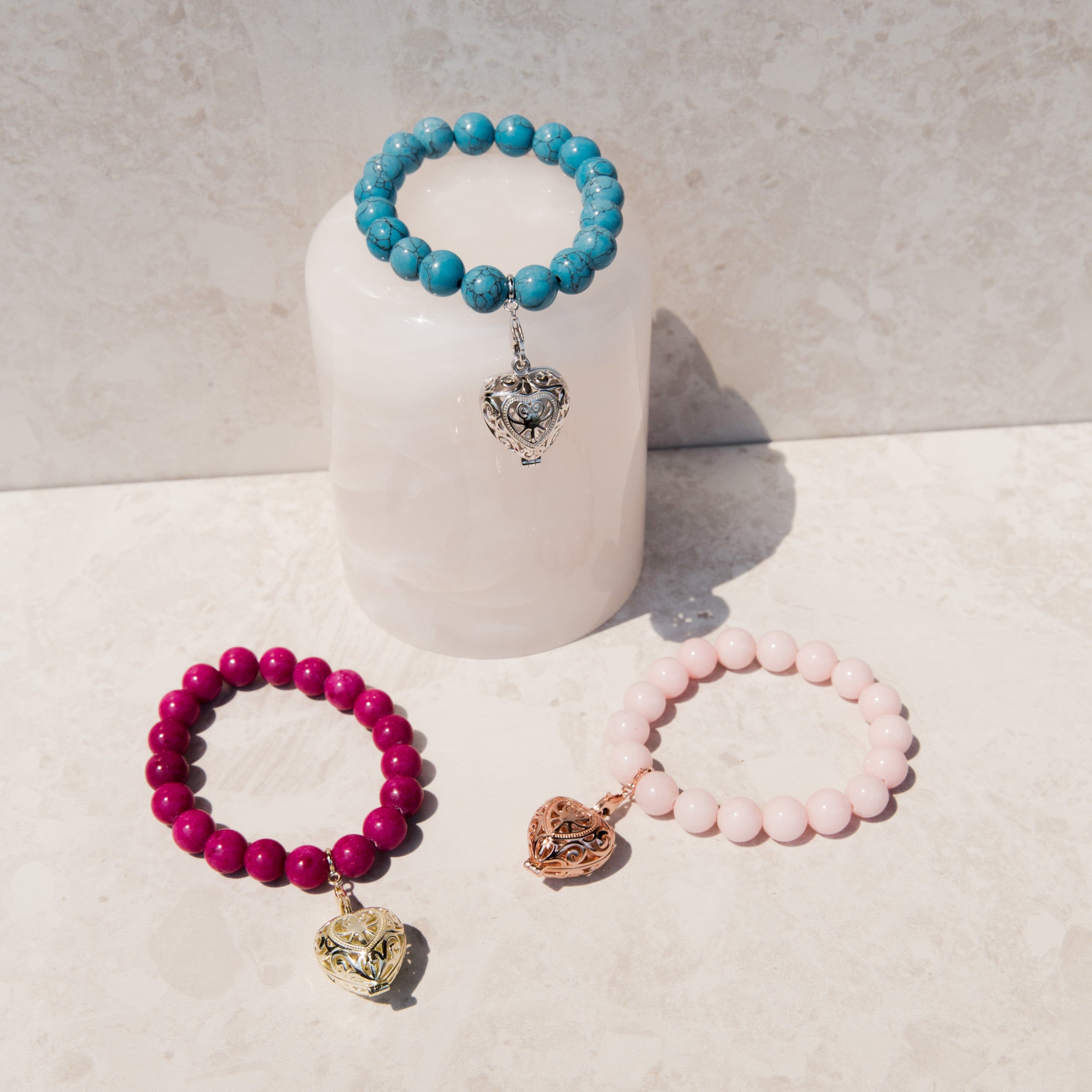 Bead Perfumed Bracelet - Harmony Silver