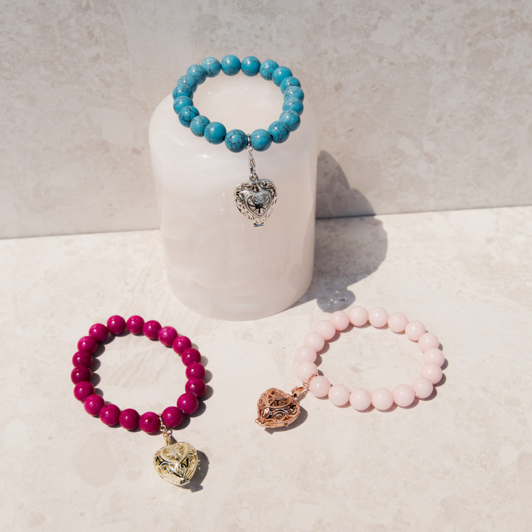 Bead Perfumed Bracelet - Harmony Silver