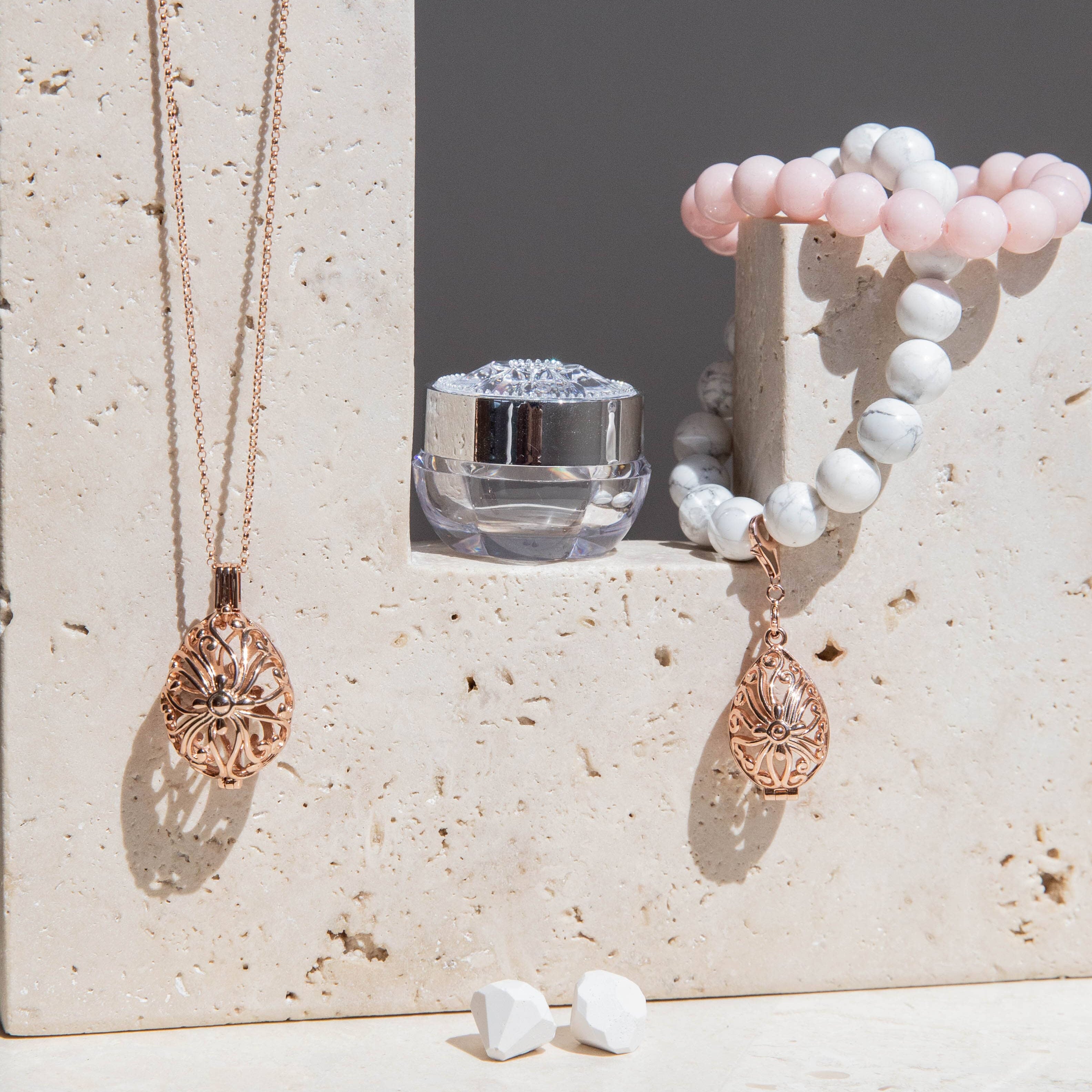 Bead Perfumed Bracelet - Tranquility Rose Gold