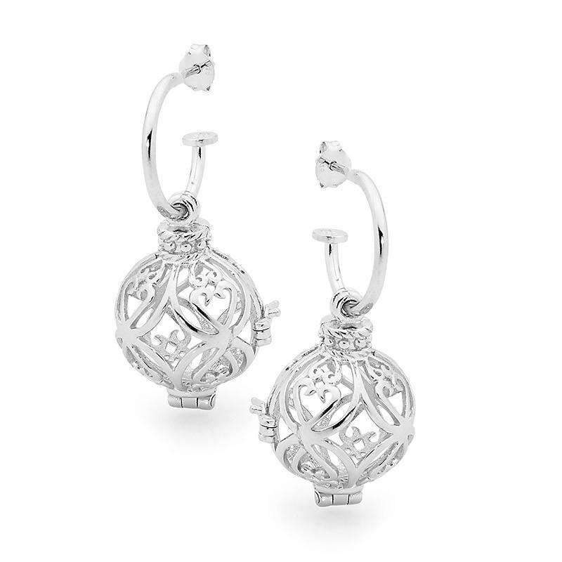 Silver Earrings, Prosperity Perfumed Jewelry
