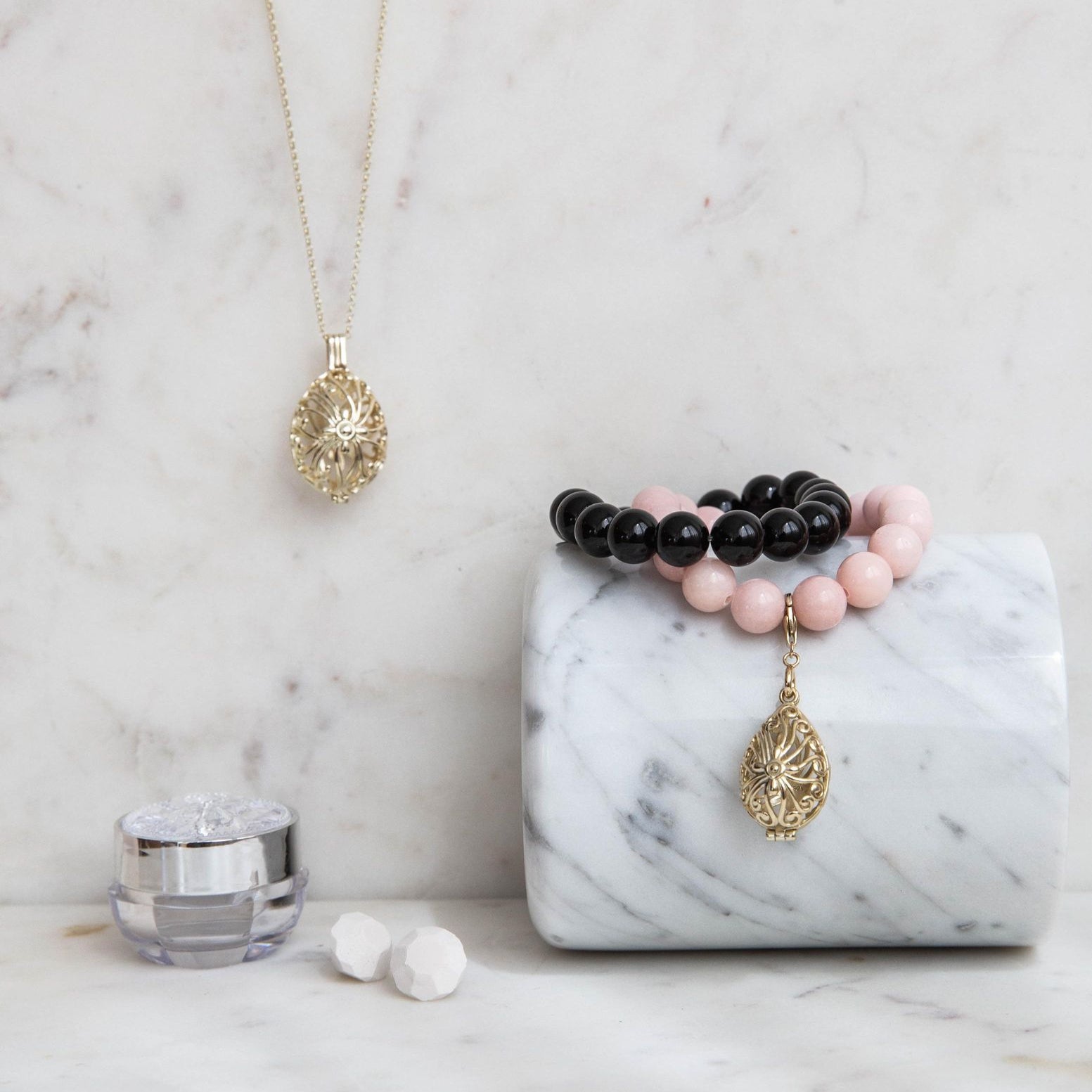 Tranquillity Gold Necklace and Bracelet Bundle