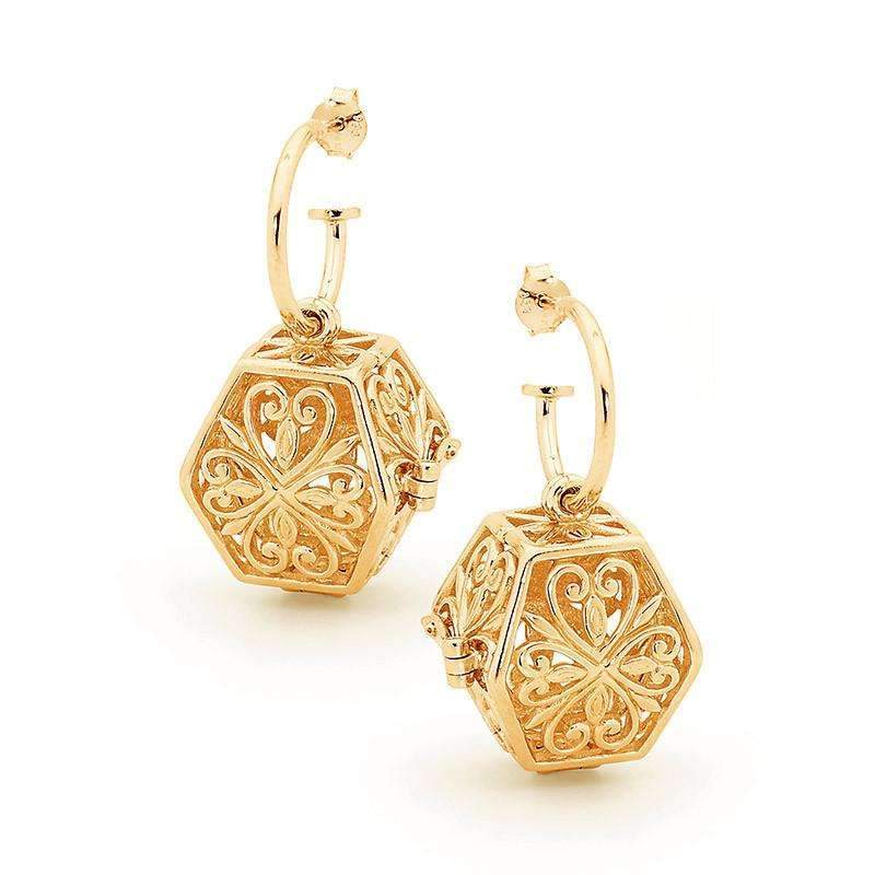 Load image into Gallery viewer, Gold Eternity Perfumed Jewelry Earrings
