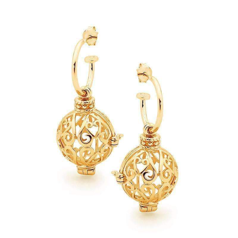 Load image into Gallery viewer, Gold Harmony Perfumed Jewelry Earrings 
