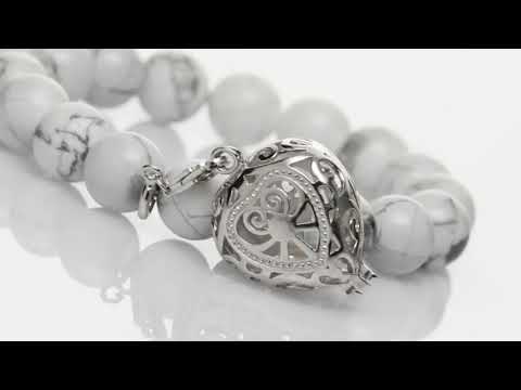 Load and play video in Gallery viewer, Bead Perfumed Bracelet - Passion Silver
