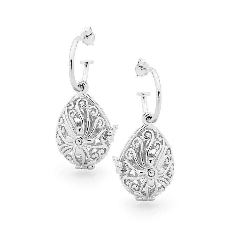 Silver Earrings, Tranquility Perfumed Jewelry