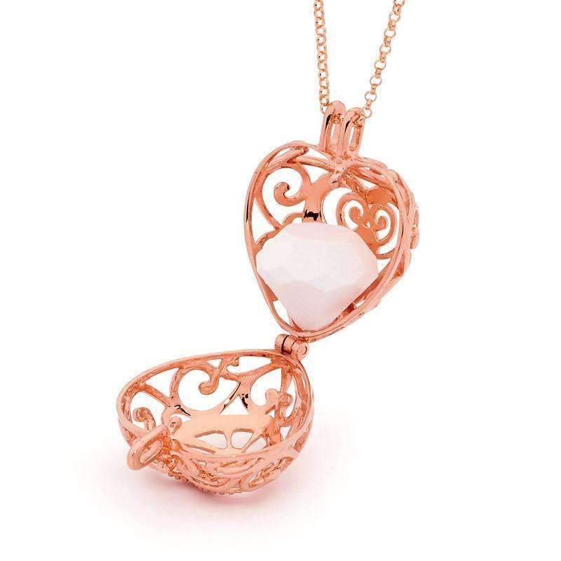 Load image into Gallery viewer, Perfumed Jewelry Passion Rose Gold heart pendant
