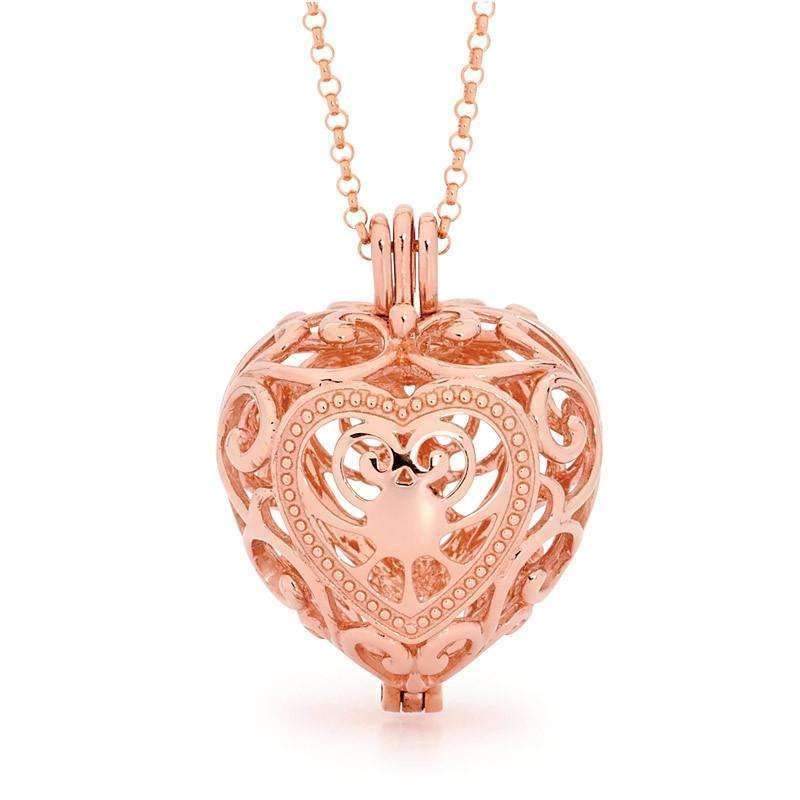 Perfumed Jewelry Passion Rose Gold heart pendant